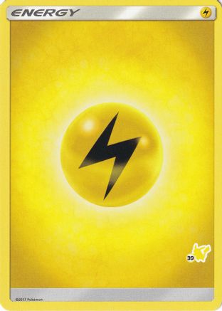 Image of Lightning Energy (#39 Pikachu Stamped)  Battle Academy - Promo