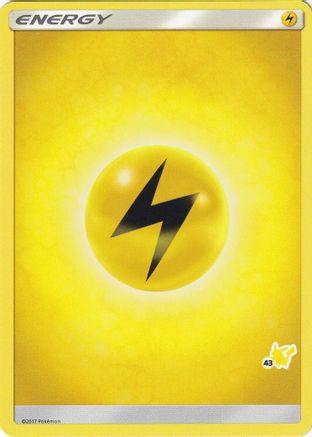 Image of Lightning Energy (#43 Pikachu Stamped)  Battle Academy - Promo