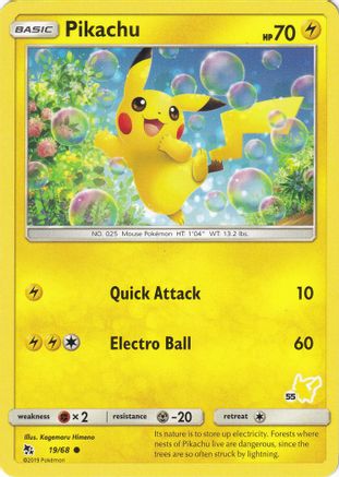 Image of Pikachu (# Pikachu Stamped) 019/068  Battle Academy - Promo