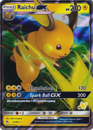 Image of Raichu GX 020/68  - Holofoil Battle Academy - Promo