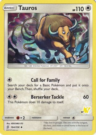 Image of Tauros 164/236  Battle Academy - Promo