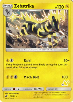 Image of Zebstrika 045/181  Battle Academy - Promo