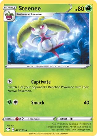Image of Steenee 015/189  SWSH03 Darkness Ablaze - Uncommon