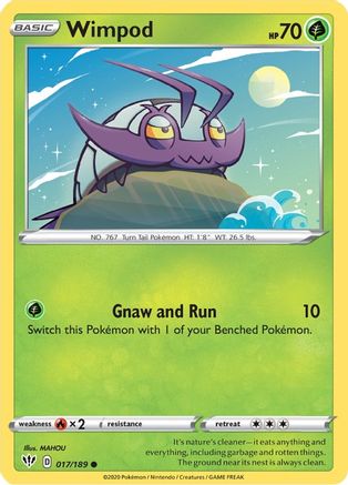 Image of Wimpod 017/189  - Reverse Holofoil SWSH03 Darkness Ablaze - Common