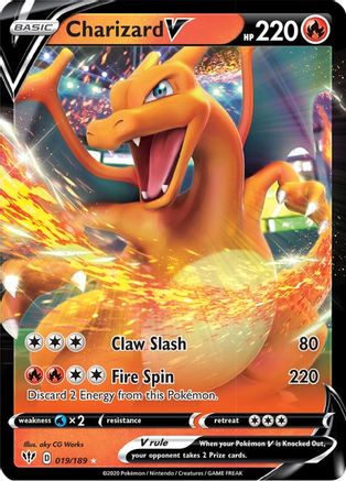 Image of Charizard V 019/189  - Holofoil SWSH03 Darkness Ablaze - Ultra Rare