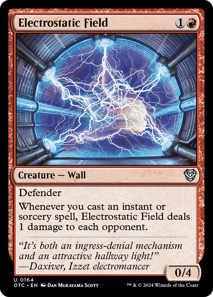 Image of Electrostatic Field (OTC-164) - Outlaws of Thunder Junction Commander