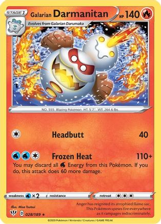 Image of Galarian Darmanitan (28) 028/189  SWSH03 Darkness Ablaze - Rare