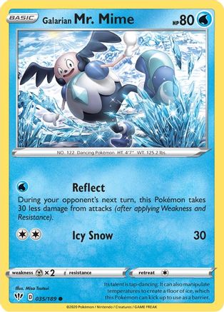 Image of Galarian Mr. Mime 035/189  SWSH03 Darkness Ablaze - Common