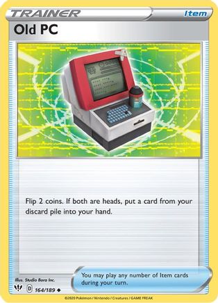 Image of Old PC 164/189  SWSH03 Darkness Ablaze - Uncommon