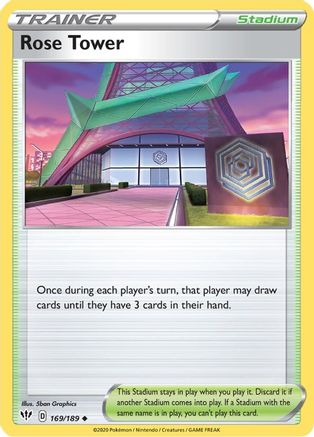 Image of Rose Tower 169/189  - Reverse Holofoil SWSH03 Darkness Ablaze - Uncommon