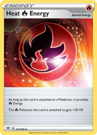 Image of Heat R Energy 174/189  SWSH03 Darkness Ablaze - Uncommon