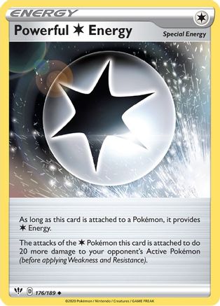 Image of Powerful C Energy 176/189  - Reverse Holofoil SWSH03 Darkness Ablaze - Uncommon