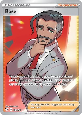 Image of Rose (Full Art) 189/189  - Holofoil SWSH03 Darkness Ablaze - Ultra Rare