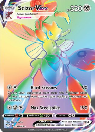 Image of Scizor VMAX (Secret) 193/189  - Holofoil SWSH03 Darkness Ablaze - Secret Rare