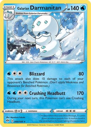 Image of Galarian Darmanitan (44) 044/189  SWSH03 Darkness Ablaze - Rare