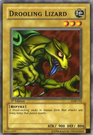 Image of Drooling Lizard (LOB-115) - The Legend of Blue Eyes White Dragon 1st Edition