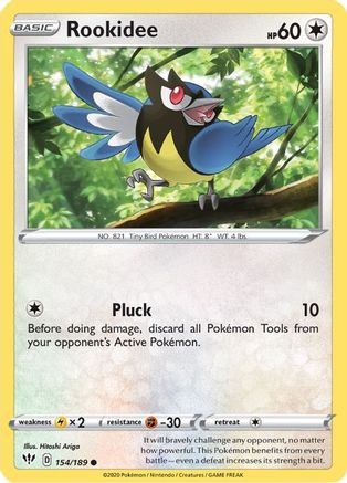 Image of Rookidee 154/189  SWSH03 Darkness Ablaze - Common