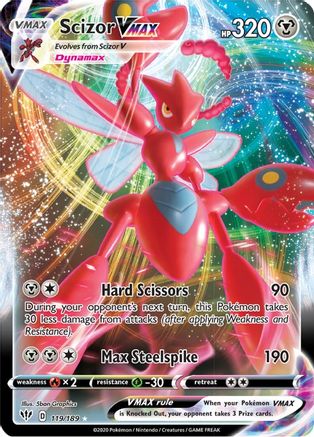 Image of Scizor VMAX 119/189  - Holofoil SWSH03 Darkness Ablaze - Ultra Rare