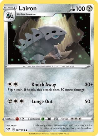 Image of Lairon 122/189  SWSH03 Darkness Ablaze - Uncommon