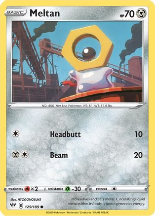 Image of Meltan 129/189  SWSH03 Darkness Ablaze - Common
