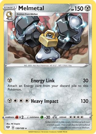 Image of Melmetal 130/189  SWSH03 Darkness Ablaze - Rare
