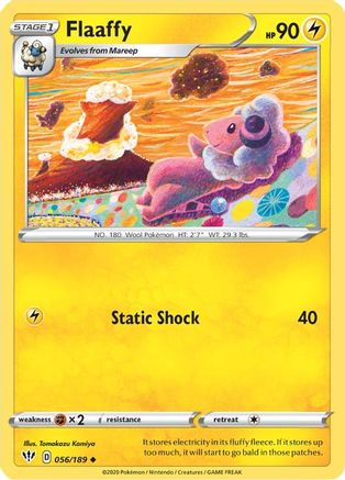 Image of Flaaffy 056/189  - Reverse Holofoil SWSH03 Darkness Ablaze - Uncommon