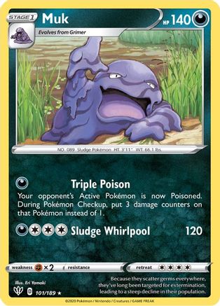 Image of Muk 101/189  SWSH03 Darkness Ablaze - Rare