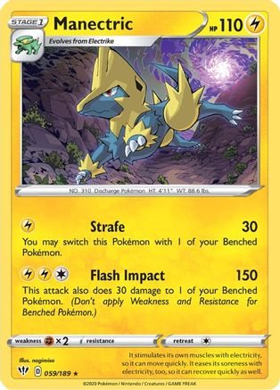 Image of Manectric 059/189  SWSH03 Darkness Ablaze - Rare