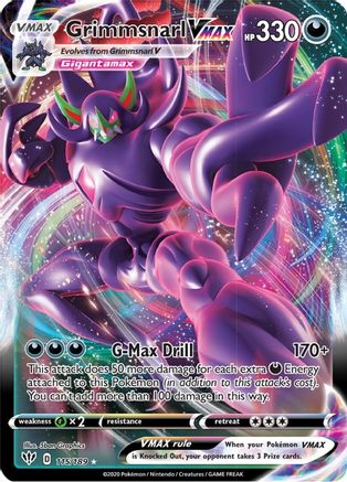 Image of Grimmsnarl VMAX 115/189  - Holofoil SWSH03 Darkness Ablaze - Ultra Rare