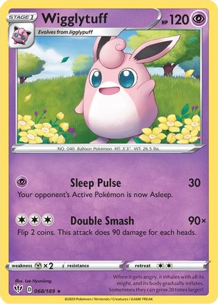 Image of Wigglytuff 068/189  SWSH03 Darkness Ablaze - Rare