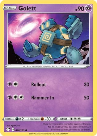 Image of Golett 076/189  SWSH03 Darkness Ablaze - Common