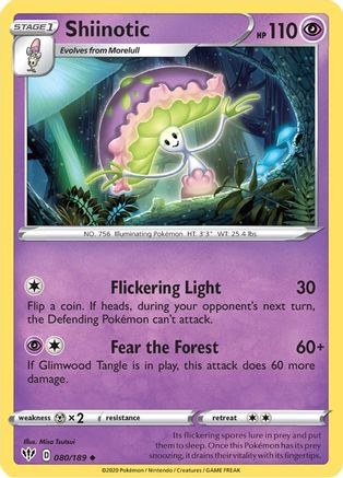 Image of Shiinotic 080/189  SWSH03 Darkness Ablaze - Uncommon