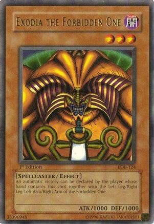 Image of Exodia the Forbidden One (LOB-124) - The Legend of Blue Eyes White Dragon 1st Edition