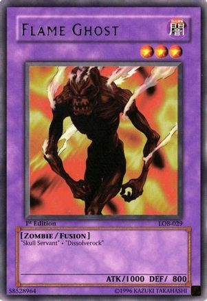 Image of Flame Ghost (LOB-029) - The Legend of Blue Eyes White Dragon 1st Edition