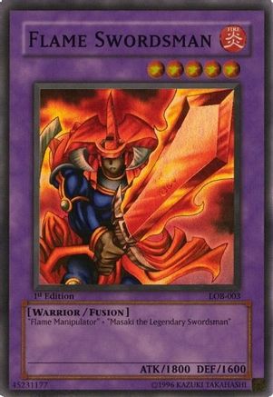 Image of Flame Swordsman (LOB-003) - The Legend of Blue Eyes White Dragon Unlimited