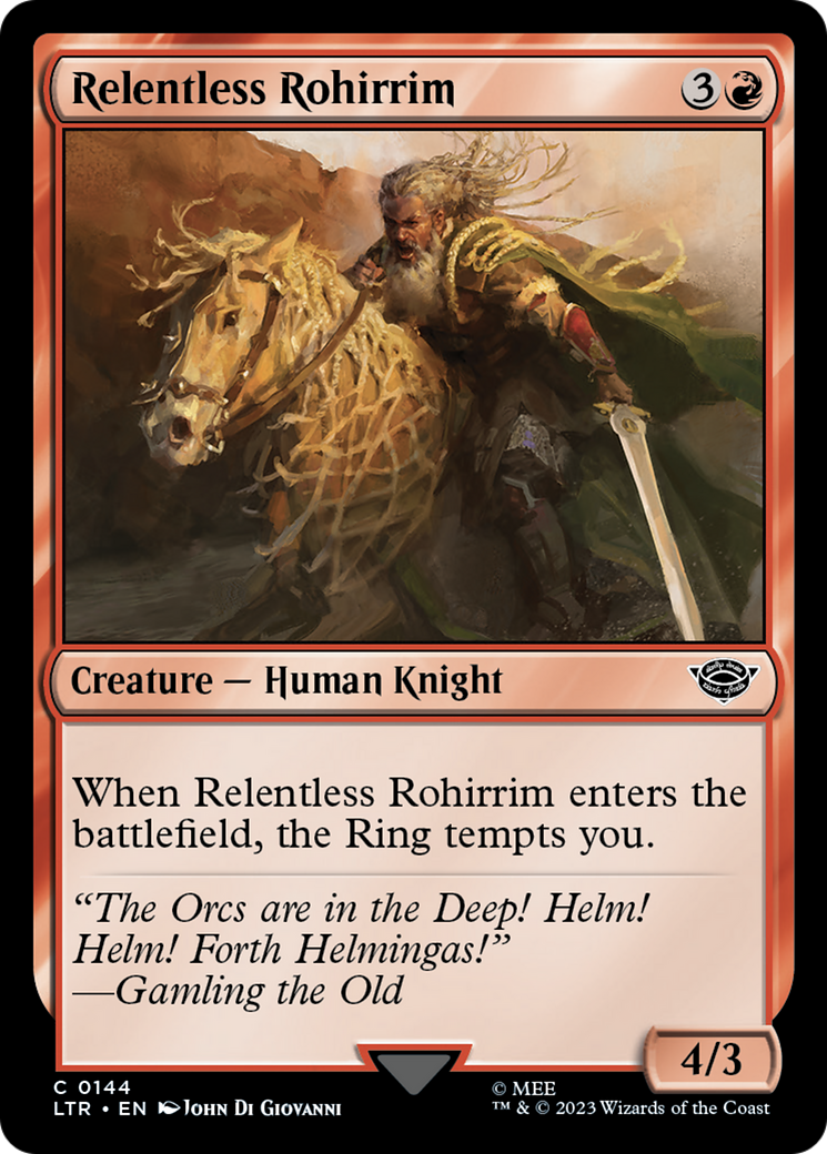 Image of Relentless Rohirrim (LTR-144) - The Lord of the Rings: Tales of Middle-earth Foil