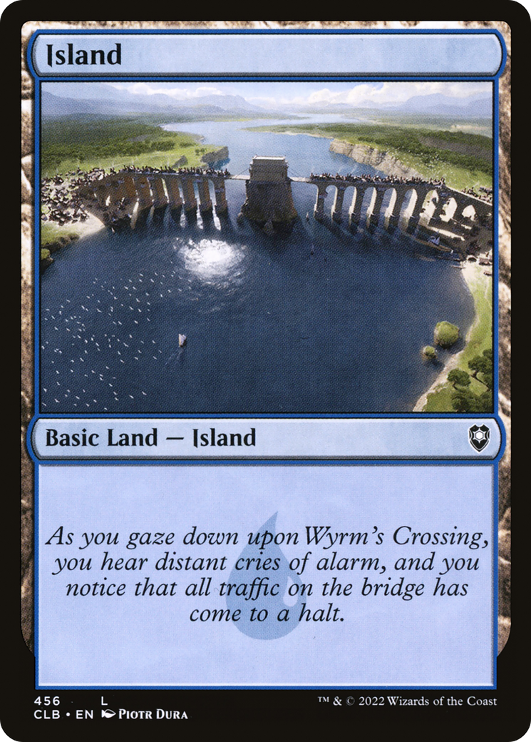 Image of Island (456) (CLB-456) - Commander Legends: Battle for Baldur's Gate Foil