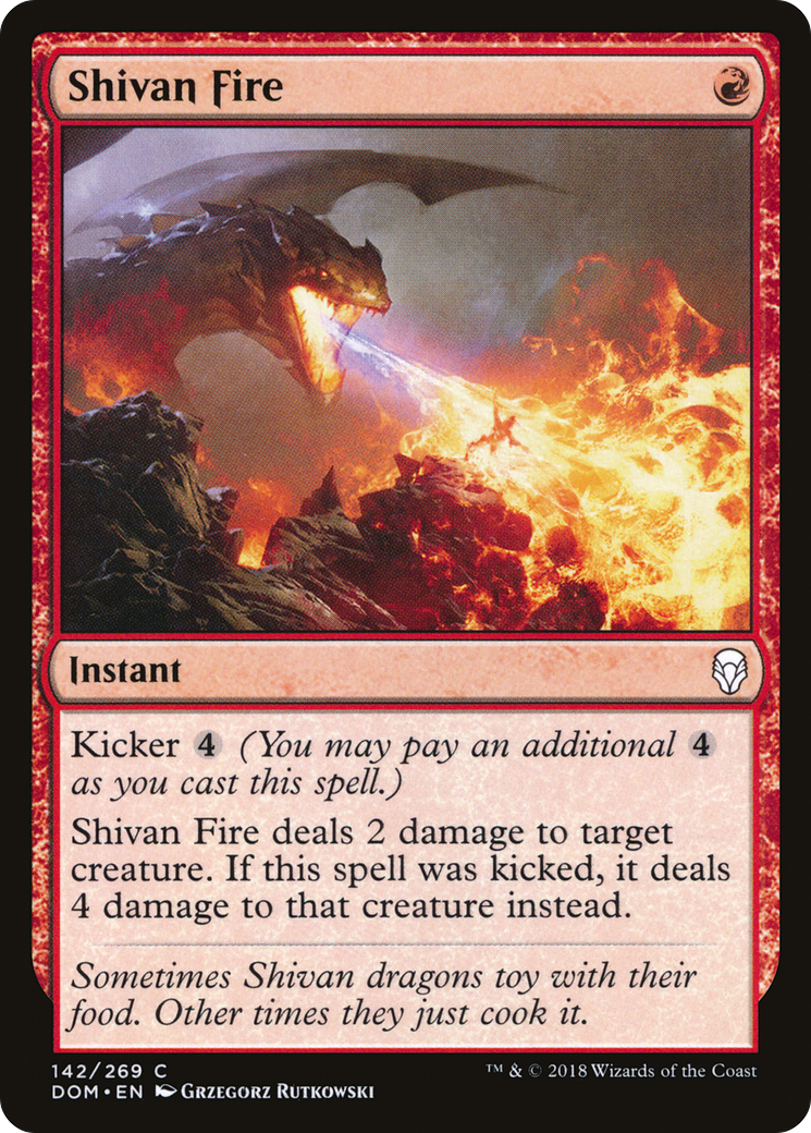 Image of Shivan Fire (DOM-142) - Dominaria Foil