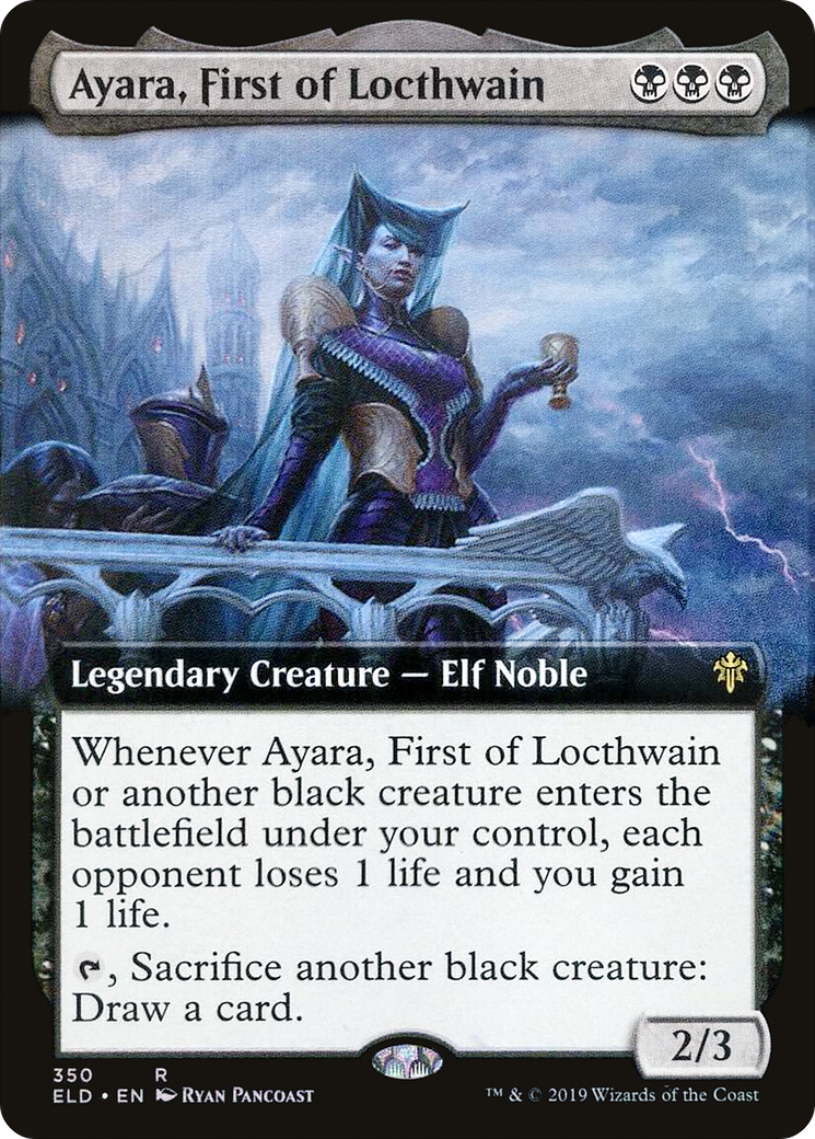 Image of Ayara, First of Locthwain (Extended Art) (ELD-350) - Throne of Eldraine: (Extended Art)