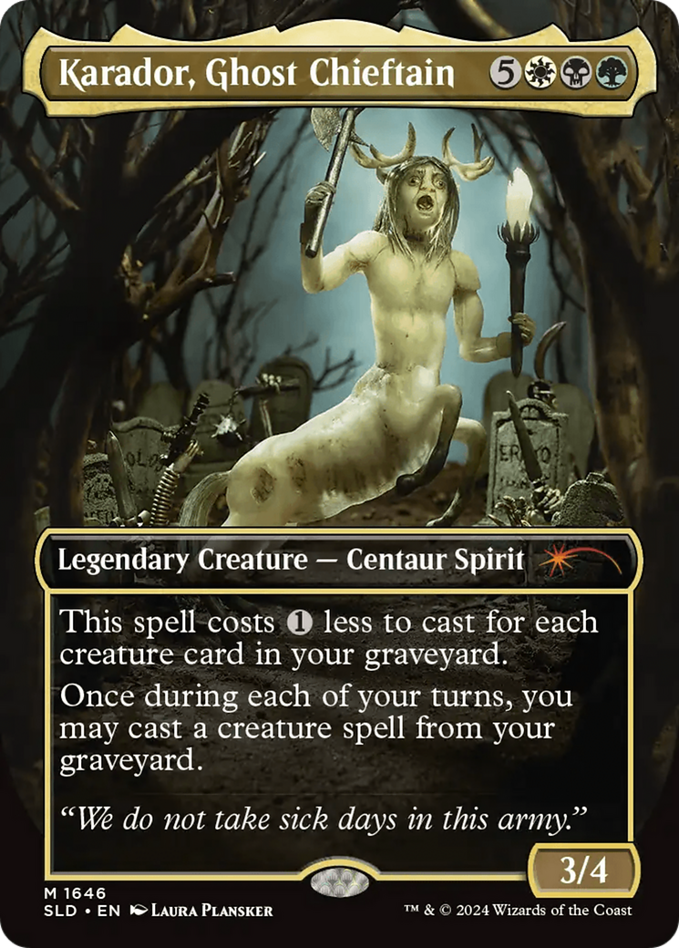 Image of Karador, Ghost Chieftain (SLD-1646) - Secret Lair Drop (Borderless)