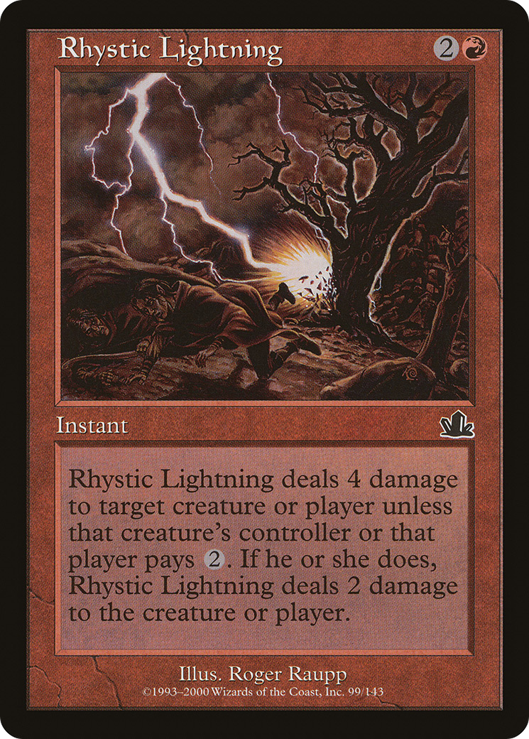 Image of Rhystic Lightning (PCY-099) - Prophecy