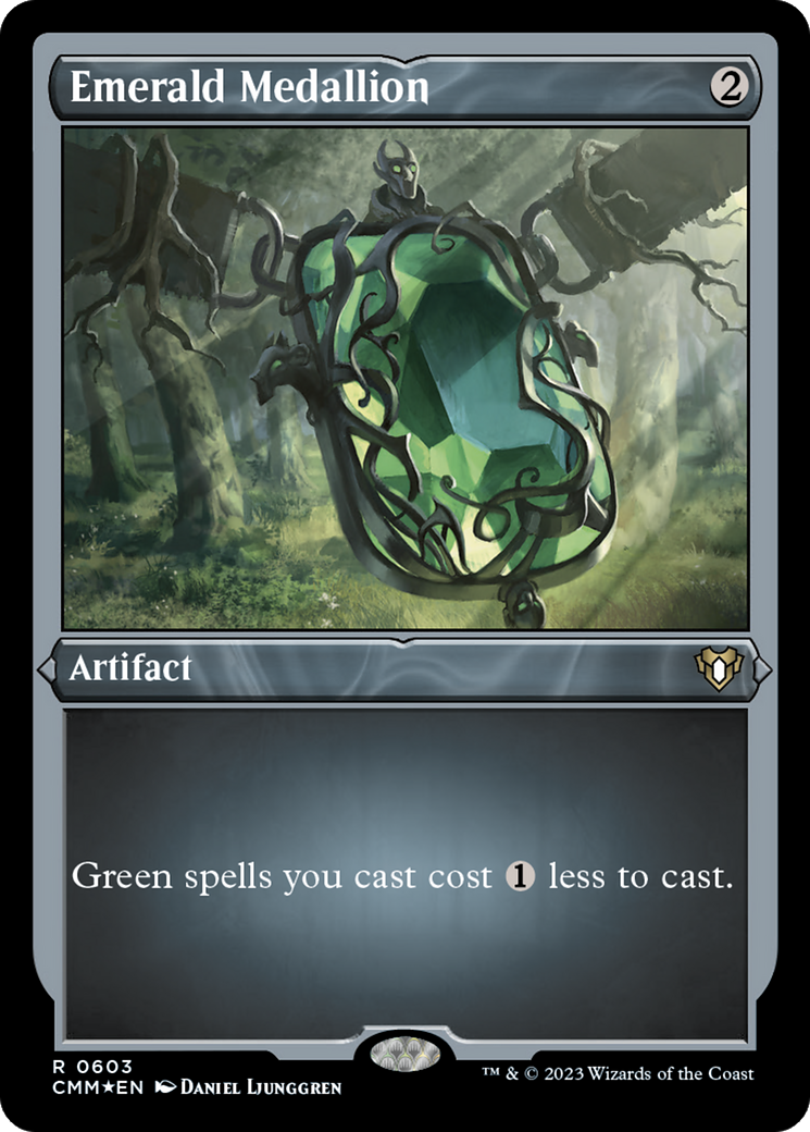 Image of Emerald Medallion (CMM-603) - Commander Masters Etched Foil