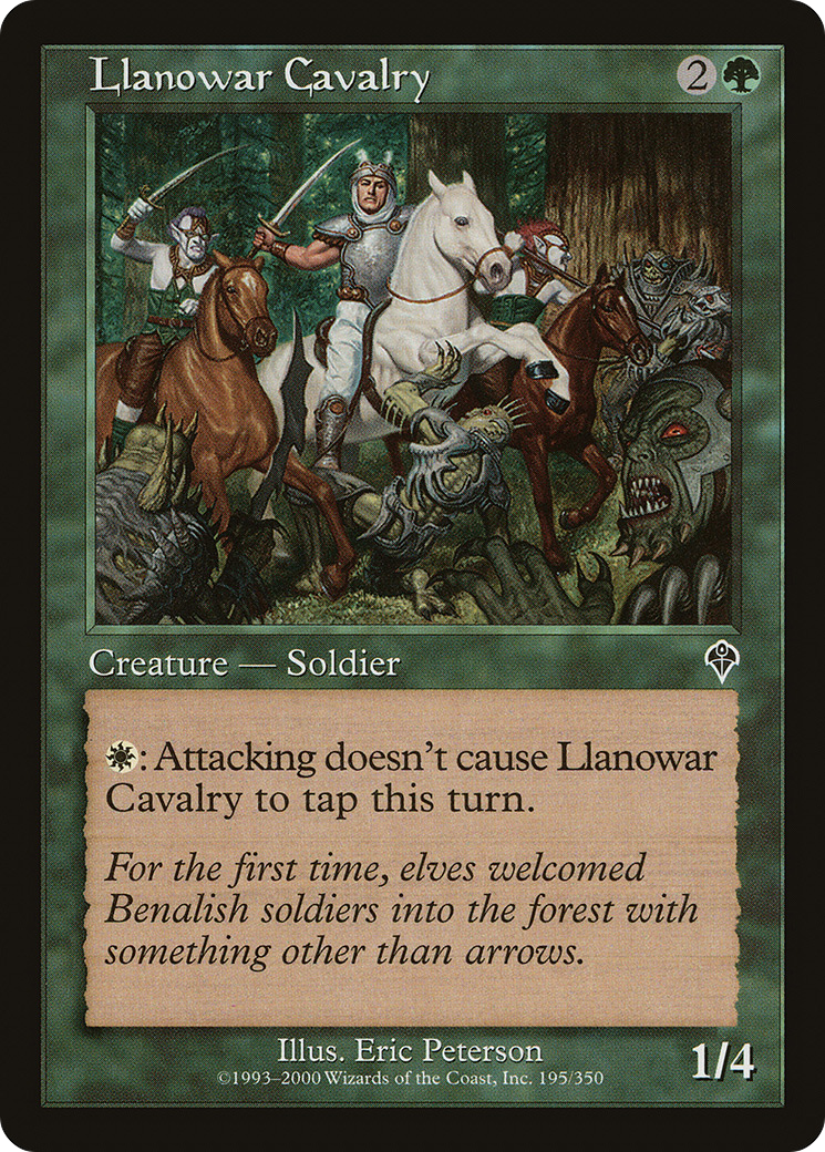 Image of Llanowar Cavalry (INV-195) - Invasion Foil