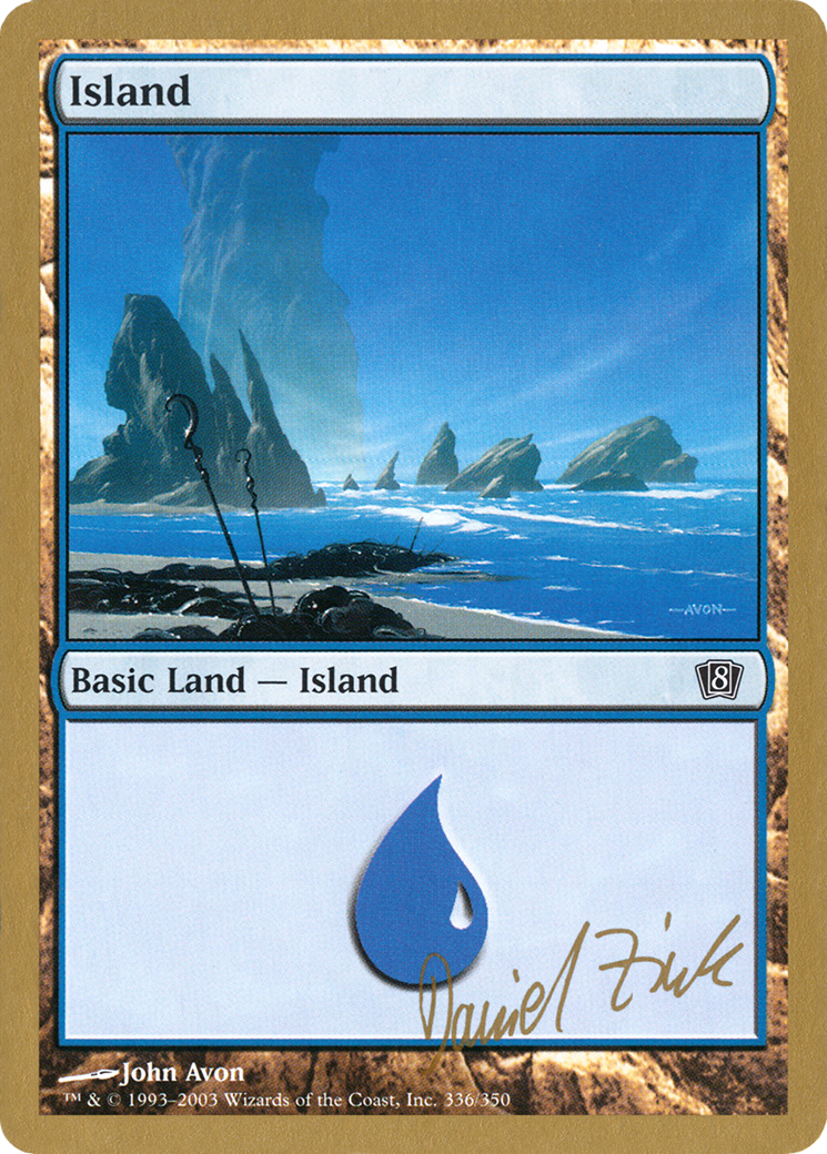 Image of Island (336) - 2003 Daniel Zink (8ED) (WCD-) - World Championship Decks 2003