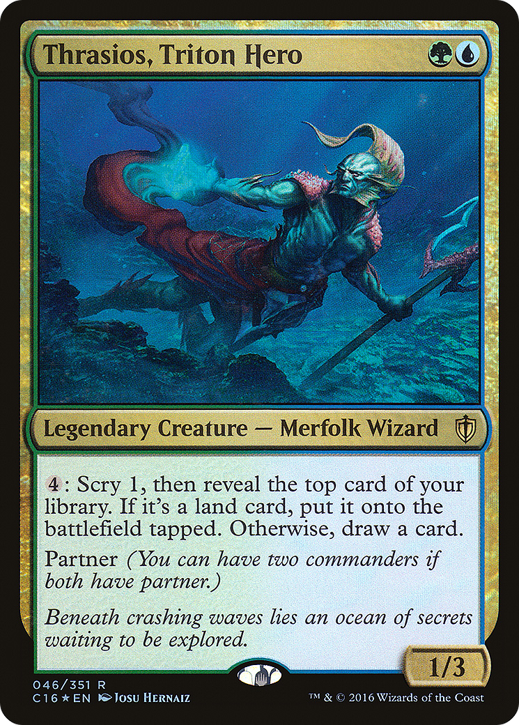 Image of Thrasios, Triton Hero (C16-046) - Commander 2016 Foil