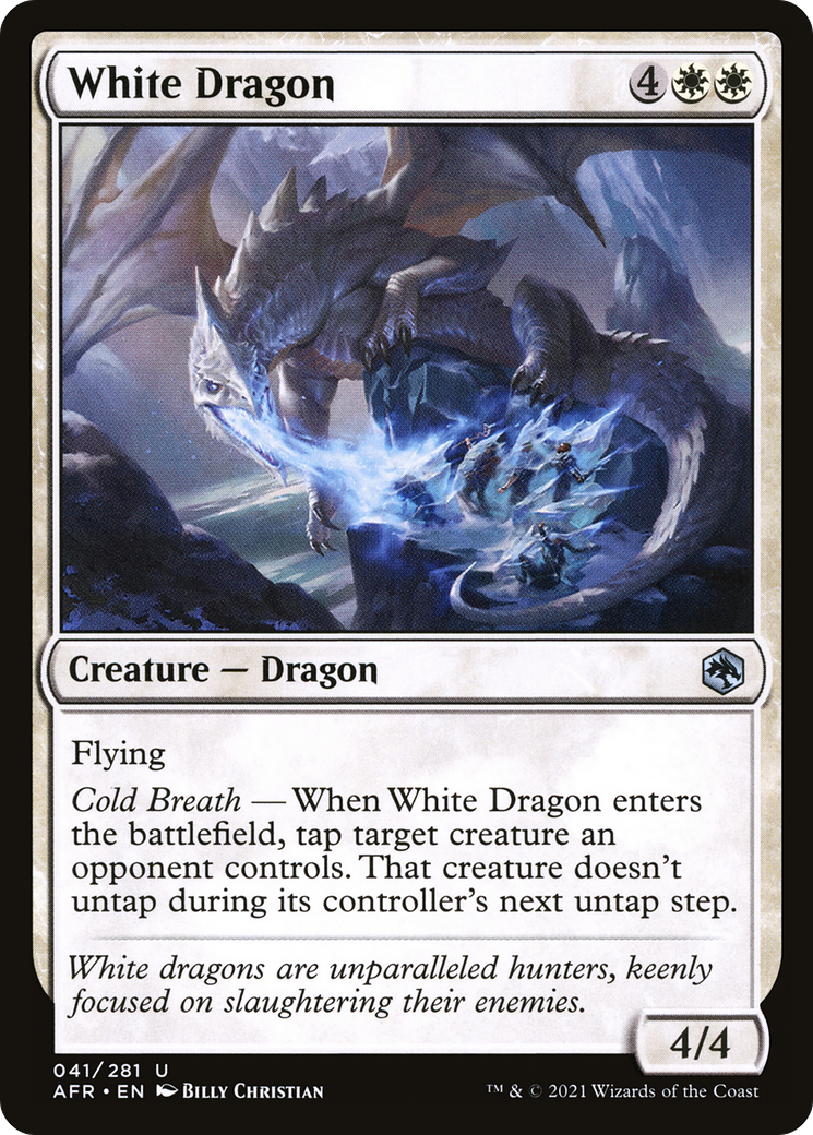 Image of White Dragon (AFR-041) - Adventures in the Forgotten Realms Foil