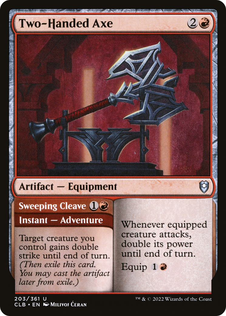 Image of Two-Handed Axe (CLB-203) - Commander Legends: Battle for Baldur's Gate Foil