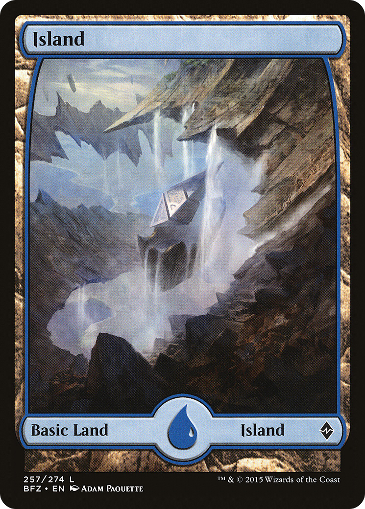 Image of Island (257) - Full Art (BFZ-257) - Battle for Zendikar Foil