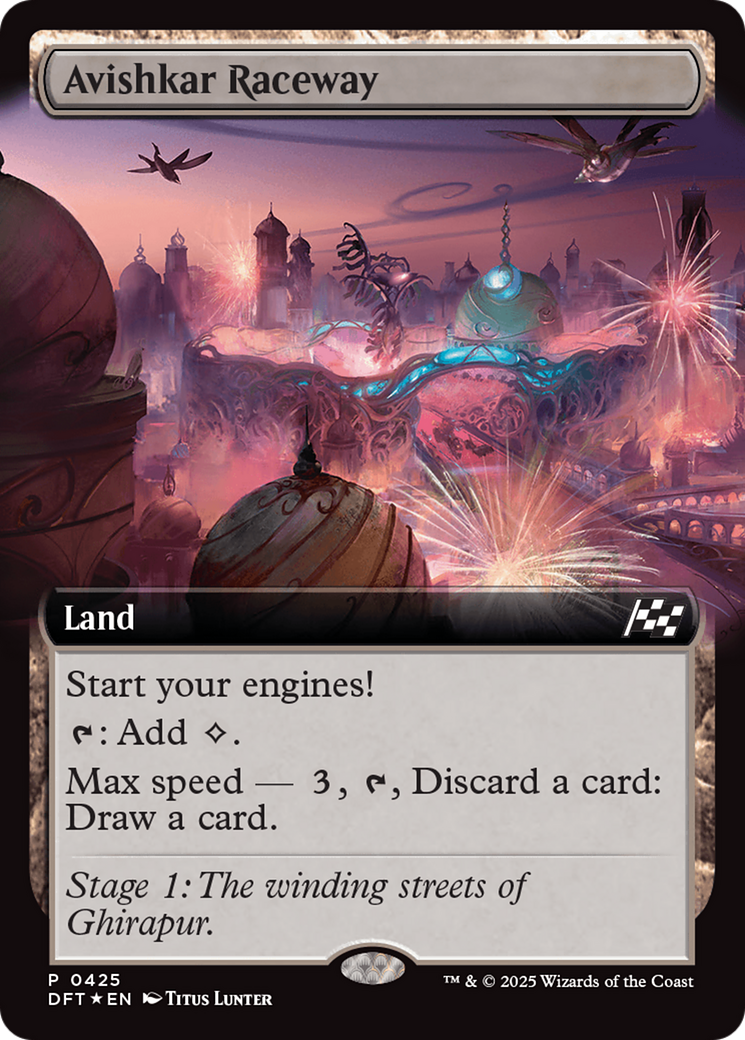 Image of Avishkar Raceway (Extended Art) (DFT-425) - Aetherdrift: (Extended Art) Foil