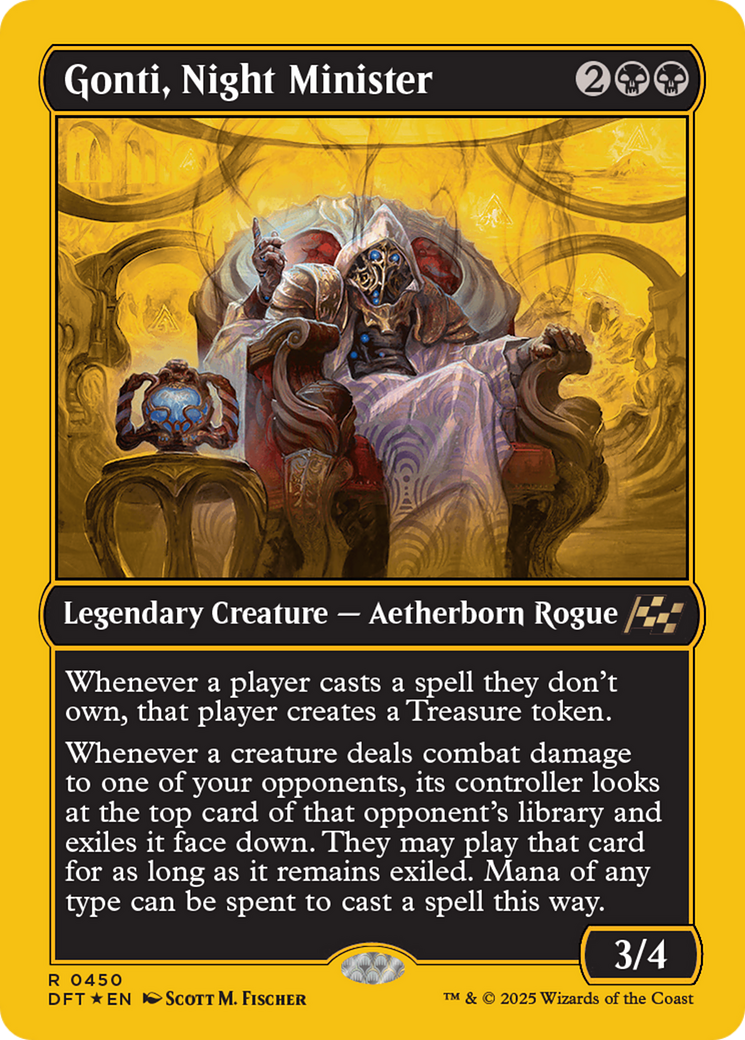 Image of Gonti, Night Minister (First-Place Foil) (DFT-450) - Aetherdrift Foil
